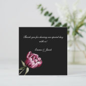 Romantische Blütenperse Dankeskarte (Stehend Vorderseite)