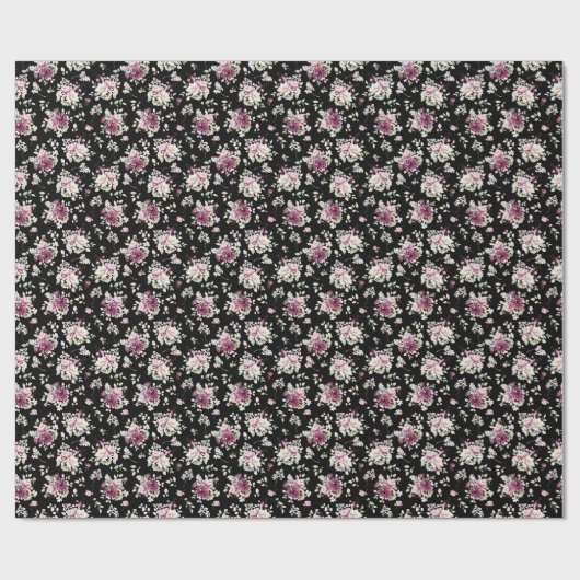Romantische Blütenperse Geschenkpapier (Flach)