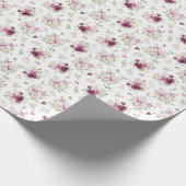 Romantische Blütenperse Geschenkpapier (Ecke)