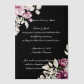 Romantische Blütenperse Pergament Einladungen (Vorderseite)