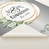 Romantische Blütenpracht Blanket Goldene Ringe Sherpadecke (3/4)