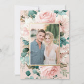 Romantische Blütenpracht Save the Date Einladung (Rückseite)