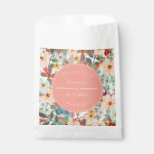 Romantische Blütenweiche Rosa Grüne Pfirsich Klass Geschenktütchen (Vorderseite)