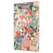 Romantische Blütenweiche Rosa Grüne Pfirsich Klass Klemmbrett (Links)