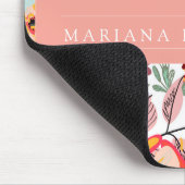 Romantische Blütenweiche Rosa Grüne Pfirsich Klass Mousepad (Ecke)