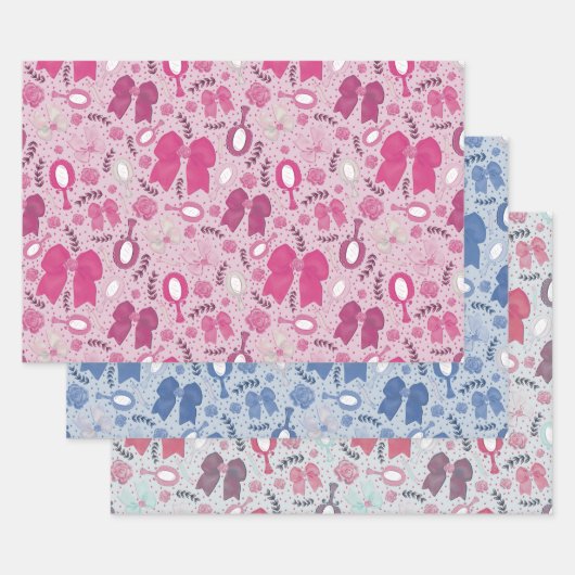 Romantische Bögen und Rose Geschenkpapier Set (Set)