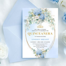 Romantische Bohemian Blaue Hortensien Quince-Einla