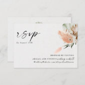 Romantische Bohemisch mit Pampas Gras RSVP Karte (Vorne/Hinten)