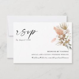 Romantische Bohemisch mit Pampas Grass RSVP Card