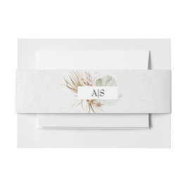 Romantische Bohemische Blumenhochzeit Einladungsbanderole