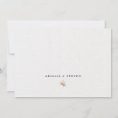 Romantische Bohemische Hochzeit und Pampas Grass W Dankeskarte (Rückseite)