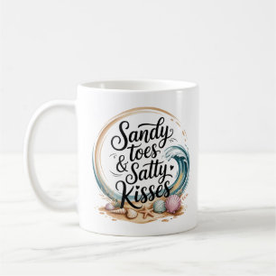 Romantische Boho Beach Quote Pastete Wasserfarbe Kaffeetasse