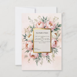 Romantische Boho Blush Pink Elfenbeinhochzeit Dankeskarte