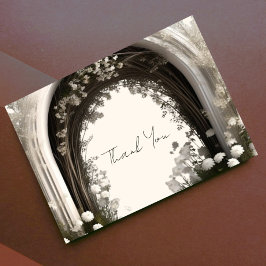 Romantische Boho Botanische Botanische Arch-Hochze Dankeskarte