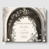 Romantische Boho Botanische Botanische Arch-Hochze Gästebuch (Vorderseite)