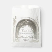 Romantische Boho Botanische Botanische Arch-Hochze Geschenktütchen (Vorderseite)