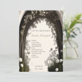 Romantische Boho Botanische Botanische Arch-Hochze Programm (Stehend Vorderseite)