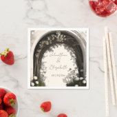 Romantische Boho Botanische Botanische Arch-Hochze Serviette (Beispiel)