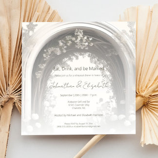 Romantische Boho Botanische Probe Abendessen Einladung