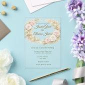 Romantische Boho Elegante Rose Acryleinladungen (In Situ (Hochzeit))