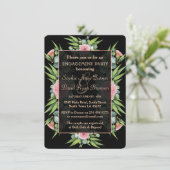 Romantische boho floral Eukalyptus Engagement Part Einladung (Stehend Vorderseite)