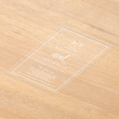 Romantische Boho Monogram Akronylic Wedite Einladu Acryleinladungen (Ablage )