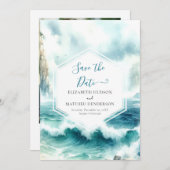 Romantische Boho Nautical Wedding Save The Date (Vorne/Hinten)