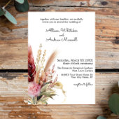 Romantische Boho Pampas Grass Wedding Einladung