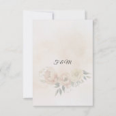Romantische Boho Peonies & Greenery Hochzeitsfeier RSVP Karte (Rückseite)