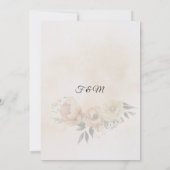 Romantische Boho Peonies & Greenery Hochzeitsfeier Save The Date (Rückseite)