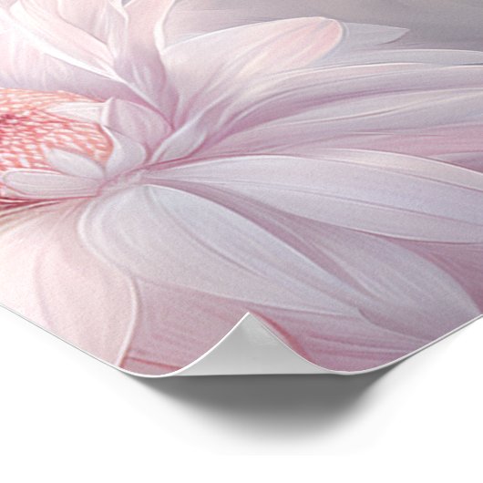 Romantische BOHO Pink Daisies Poster (Ecke)