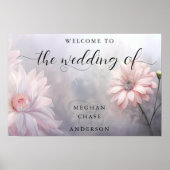 Romantische BOHO Pink Daisies Poster (Vorne)