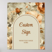 Romantische Boho-Terrakotta-Sage-Grün-Hochzeit Poster (Vorne)