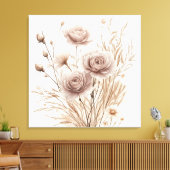 Romantische Boho Wasserfarben Kunst, Dichtung und  Leinwanddruck (Insitu (Wohnzimmer))