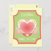 Romantische Bootsfahrt Postkarte (Vorne/Hinten)