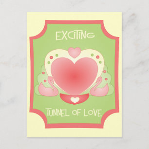 Romantische Bootsfahrt Postkarte