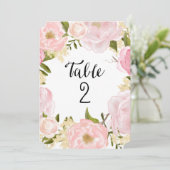 Romantische Botanicals | TISCHNUMMERN (Stehend Vorderseite)