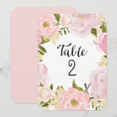 Romantische Botanicals | TISCHNUMMERN (Vorne/Hinten)