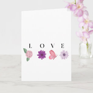 Romantische Botanik zum Valentinstag oder Jubiläum Karte