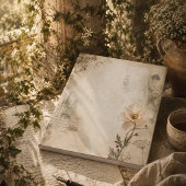 Romantische botanische Ephemera-Garten-Collage Notizblock
