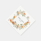 Romantische botanische Hochzeit Serviette (Ecke)