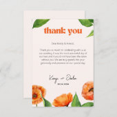 Romantische botanische Liebe Dankeskarte (Vorne/Hinten)