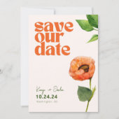 Romantische botanische Liebe Save the Date Einladung (Vorderseite)