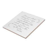 Romantische botanische Poesie Kalligraphie Fliese (Seite)