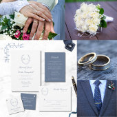 Romantische Botanische Wappen Hochzeit Programm