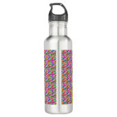 Romantische Botschaft und Kunst über Herzen Edelstahlflasche (Rückseite)