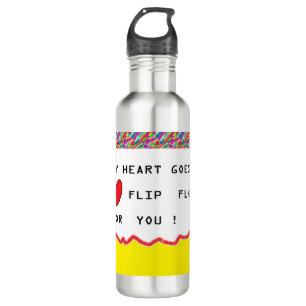 Romantische Botschaft und Kunst über Herzen Edelstahlflasche