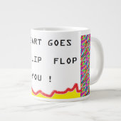 Romantische Botschaft und Kunst über Herzen Jumbo-Tasse (Vorderseite Rechts)