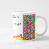 Romantische Botschaft und Kunst über Herzen Jumbo-Tasse (Rechts)