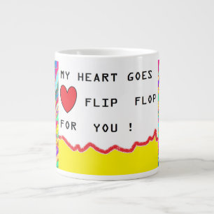 Romantische Botschaft und Kunst über Herzen Jumbo-Tasse